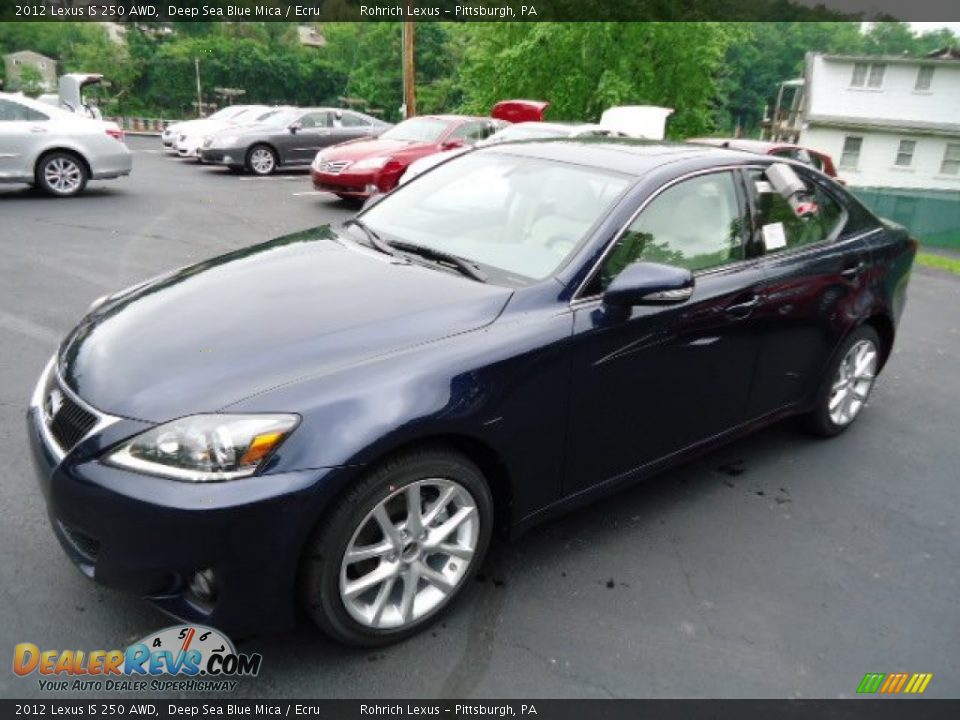 2012 Lexus IS 250 AWD Deep Sea Blue Mica / Ecru Photo #8