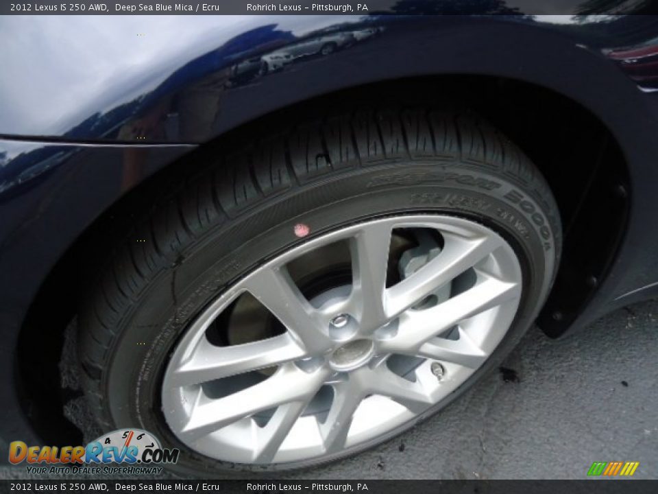 2012 Lexus IS 250 AWD Deep Sea Blue Mica / Ecru Photo #9