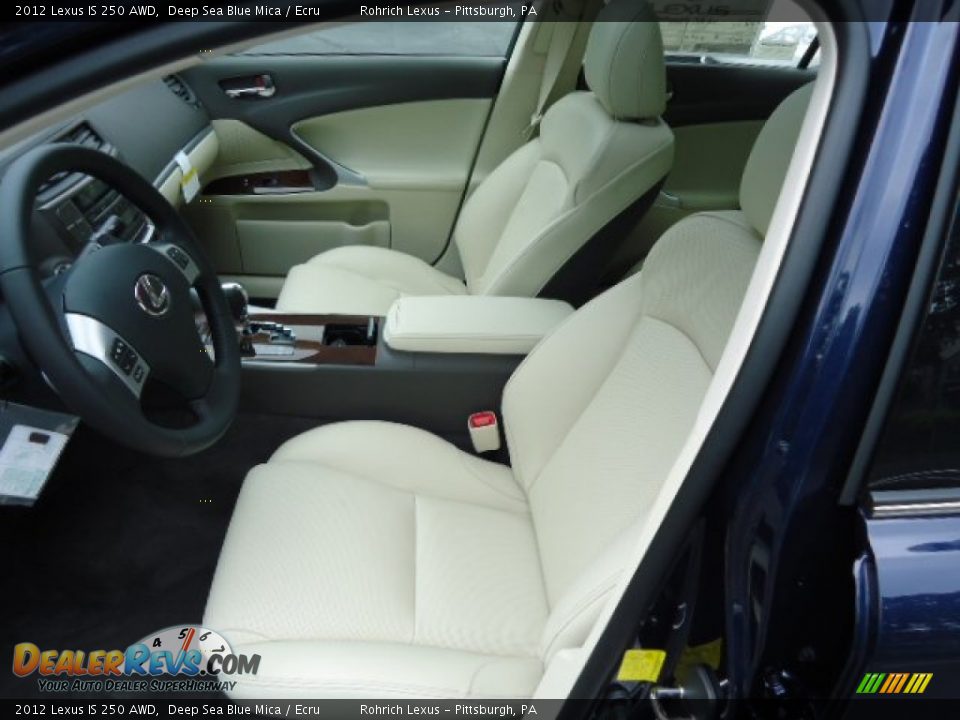 2012 Lexus IS 250 AWD Deep Sea Blue Mica / Ecru Photo #10
