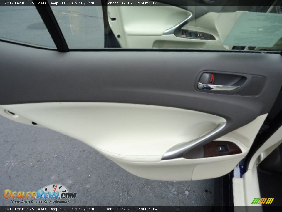 2012 Lexus IS 250 AWD Deep Sea Blue Mica / Ecru Photo #13