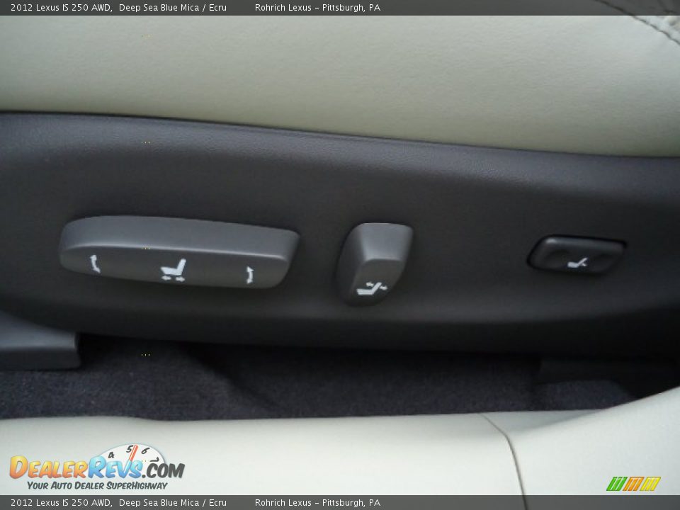 2012 Lexus IS 250 AWD Deep Sea Blue Mica / Ecru Photo #15