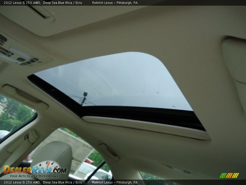 2012 Lexus IS 250 AWD Deep Sea Blue Mica / Ecru Photo #16