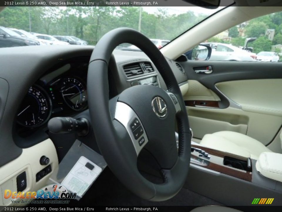 2012 Lexus IS 250 AWD Deep Sea Blue Mica / Ecru Photo #17