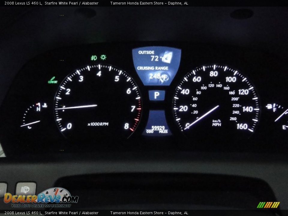 2008 Lexus LS 460 L Starfire White Pearl / Alabaster Photo #14