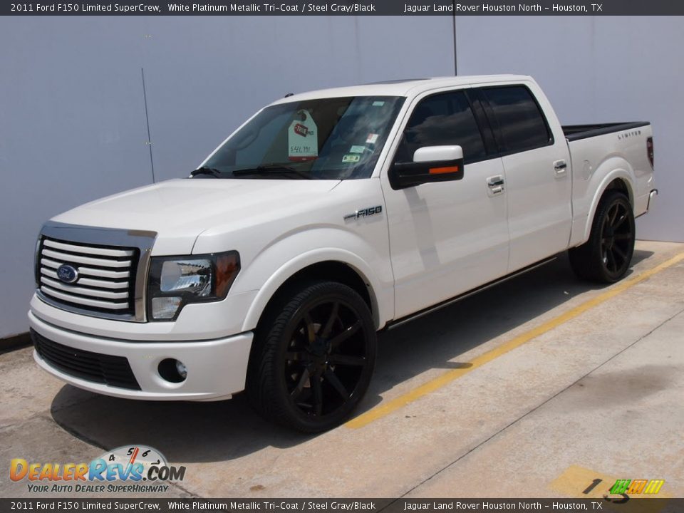 2011 Ford F150 Limited SuperCrew White Platinum Metallic Tri-Coat / Steel Gray/Black Photo #26