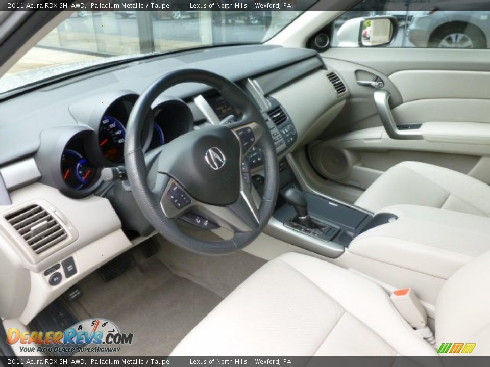 2011 Acura RDX SH-AWD Palladium Metallic / Taupe Photo #10
