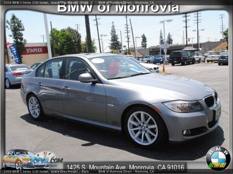 2009 BMW 3 Series 328i Sedan Space Grey Metallic / Black Photo #1
