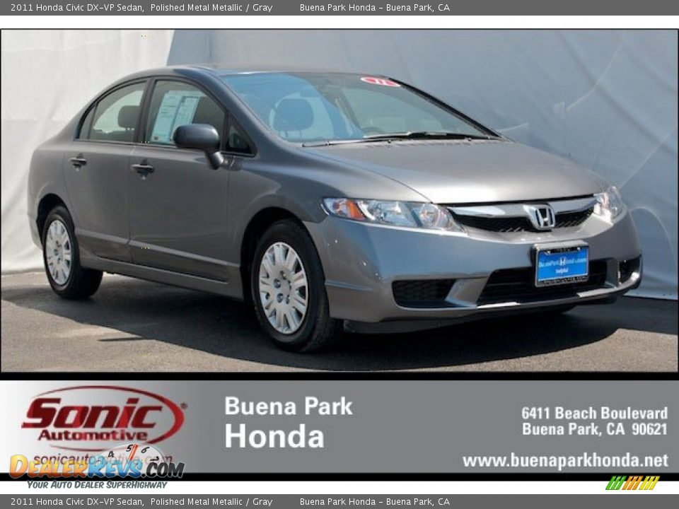 2011 Honda Civic DX-VP Sedan Polished Metal Metallic / Gray Photo #1