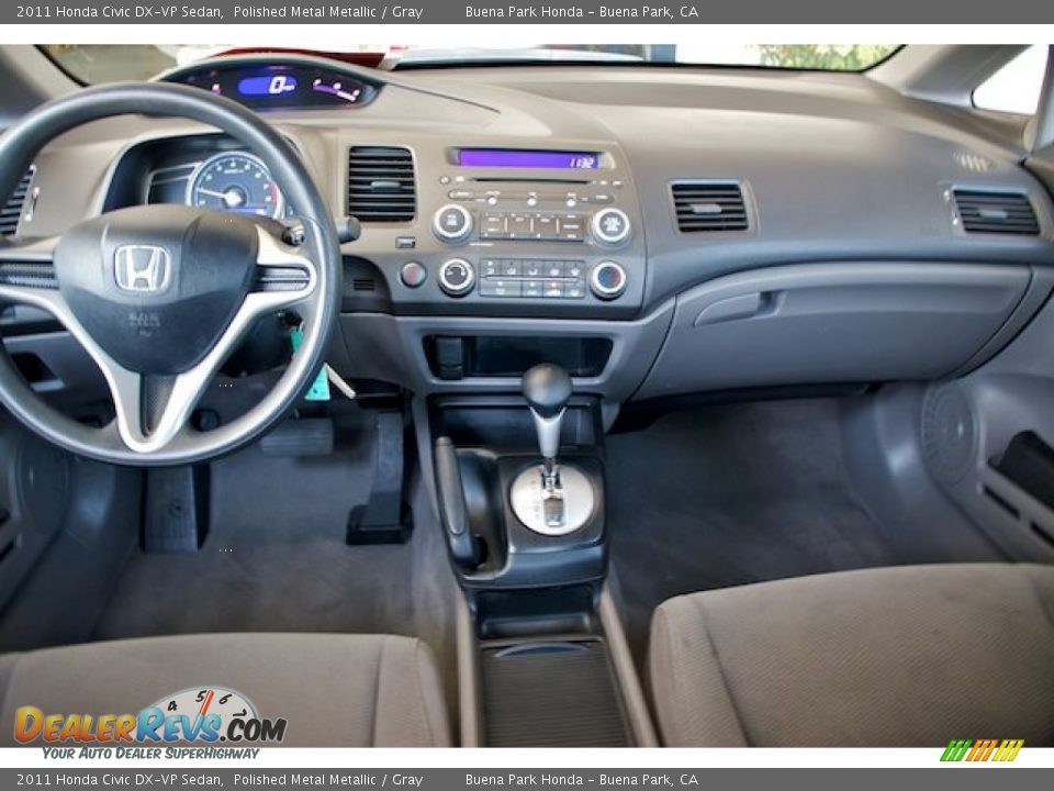 2011 Honda Civic DX-VP Sedan Polished Metal Metallic / Gray Photo #5