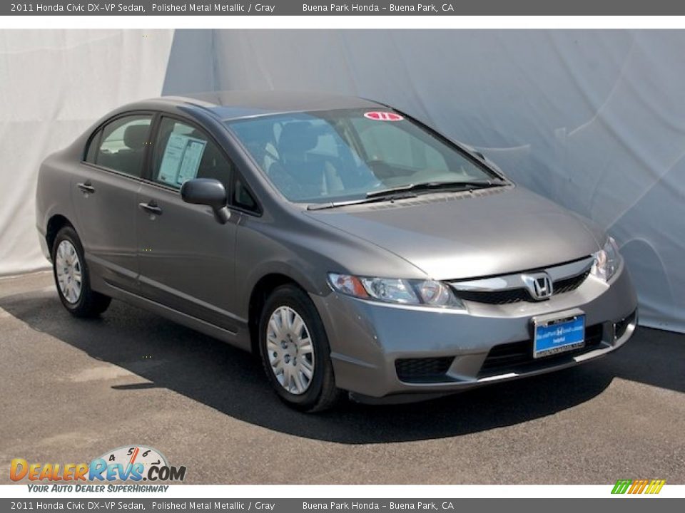 2011 Honda Civic DX-VP Sedan Polished Metal Metallic / Gray Photo #6