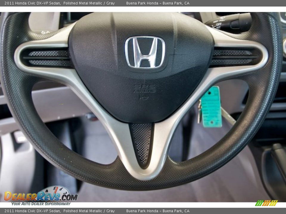 2011 Honda Civic DX-VP Sedan Polished Metal Metallic / Gray Photo #8