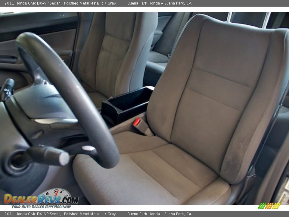 2011 Honda Civic DX-VP Sedan Polished Metal Metallic / Gray Photo #11