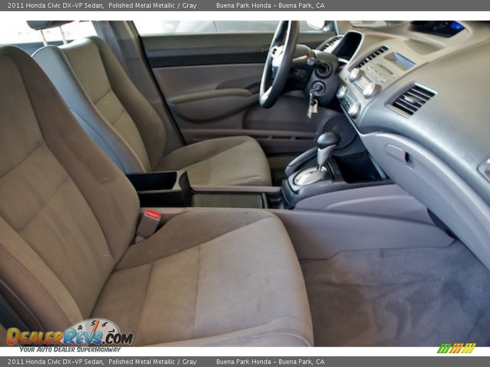 2011 Honda Civic DX-VP Sedan Polished Metal Metallic / Gray Photo #17