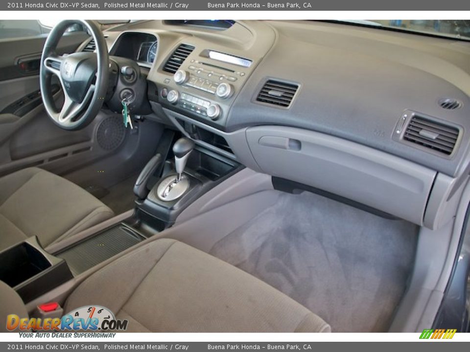 2011 Honda Civic DX-VP Sedan Polished Metal Metallic / Gray Photo #18