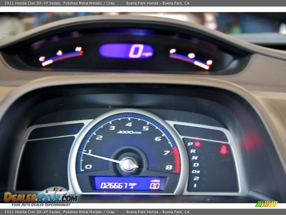 2011 Honda Civic DX-VP Sedan Polished Metal Metallic / Gray Photo #20