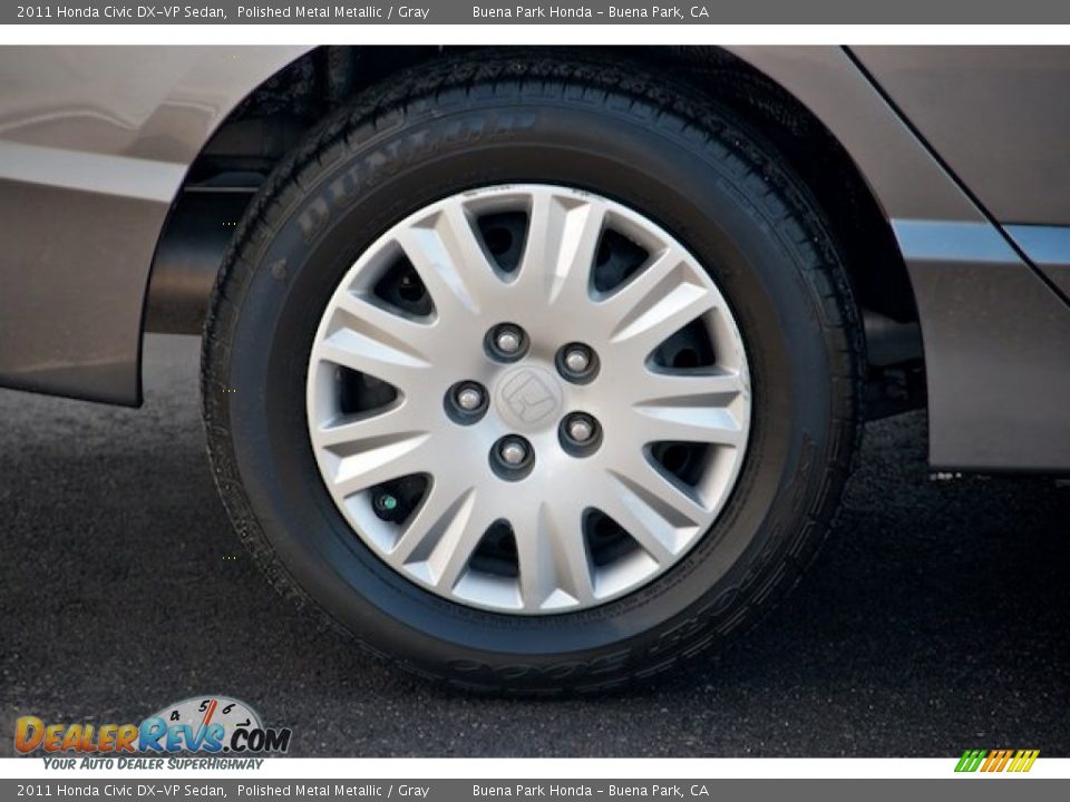 2011 Honda Civic DX-VP Sedan Polished Metal Metallic / Gray Photo #29