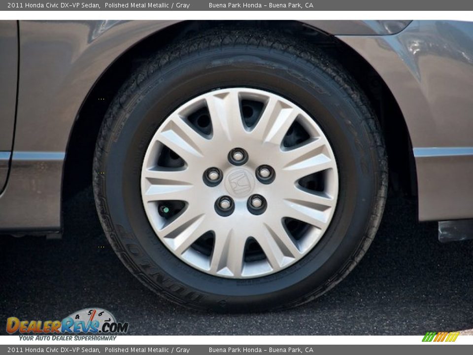 2011 Honda Civic DX-VP Sedan Polished Metal Metallic / Gray Photo #30