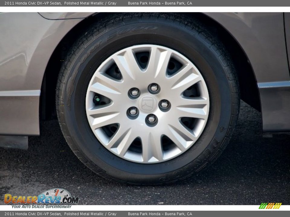 2011 Honda Civic DX-VP Sedan Polished Metal Metallic / Gray Photo #31