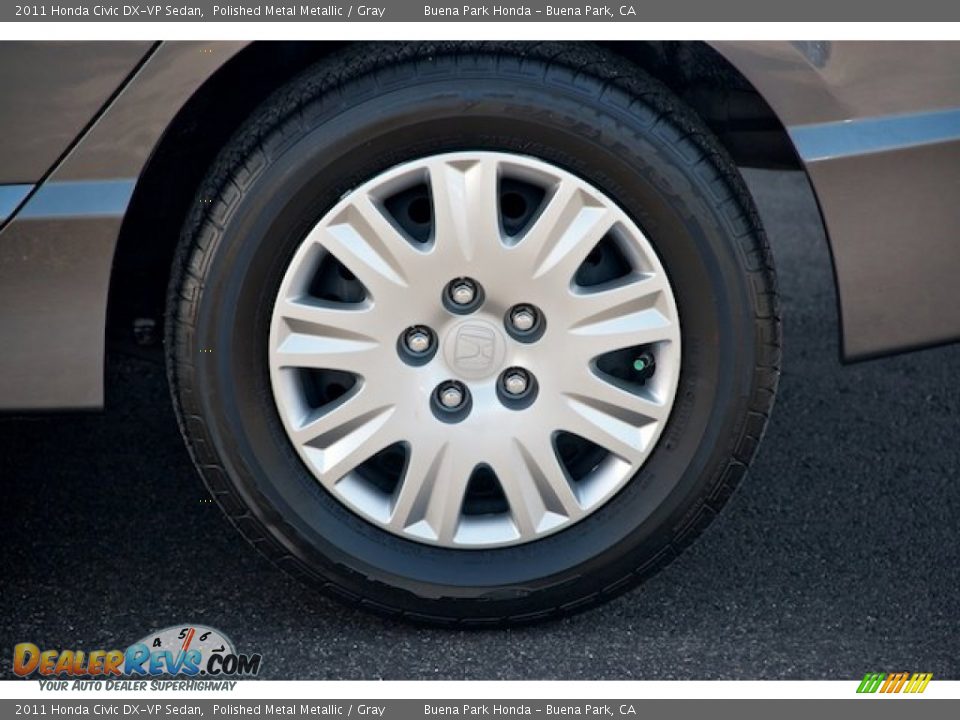 2011 Honda Civic DX-VP Sedan Polished Metal Metallic / Gray Photo #32