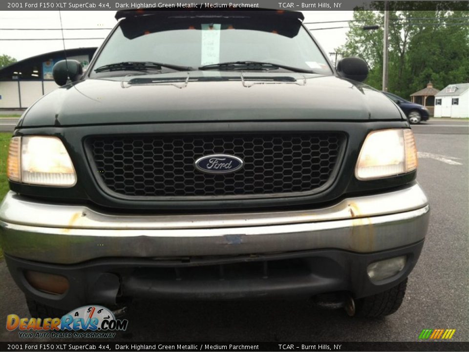 2001 Ford F150 XLT SuperCab 4x4 Dark Highland Green Metallic / Medium Parchment Photo #3