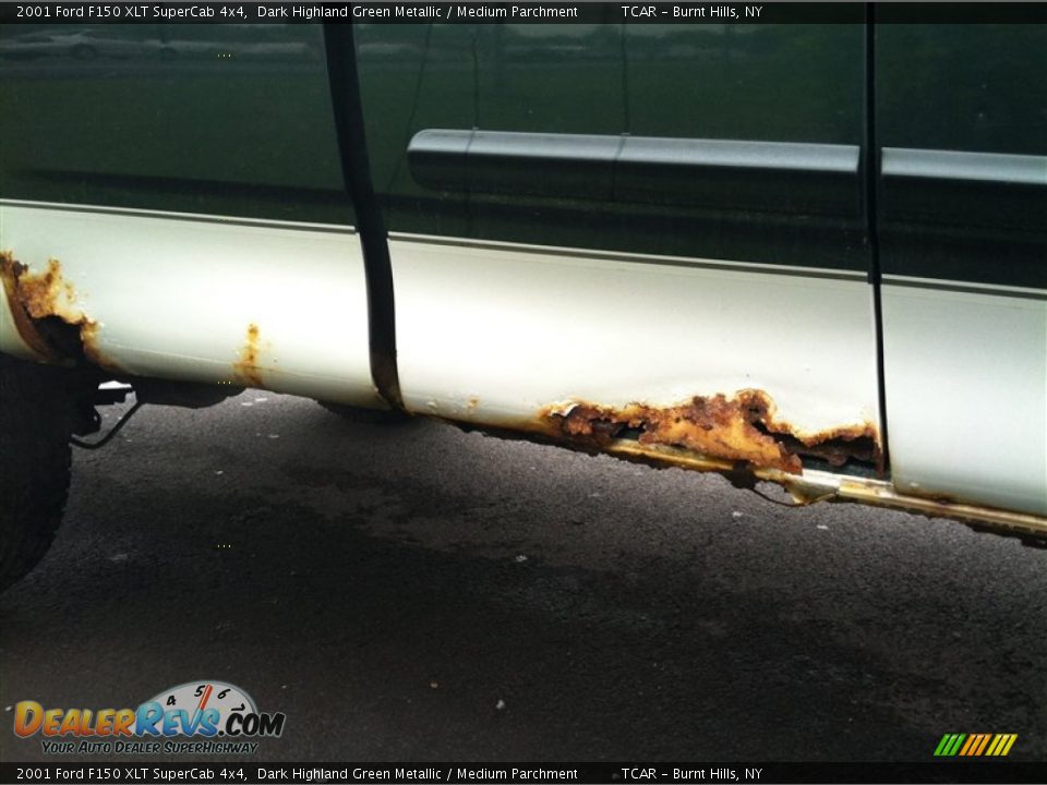 2001 Ford F150 XLT SuperCab 4x4 Dark Highland Green Metallic / Medium Parchment Photo #5
