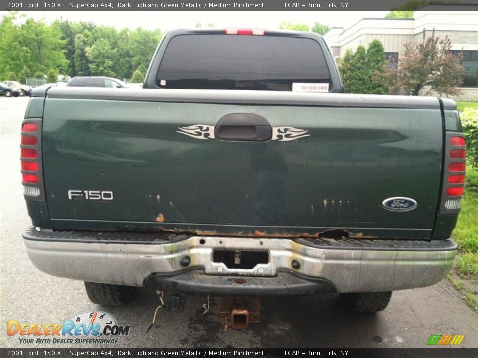 2001 Ford F150 XLT SuperCab 4x4 Dark Highland Green Metallic / Medium Parchment Photo #7