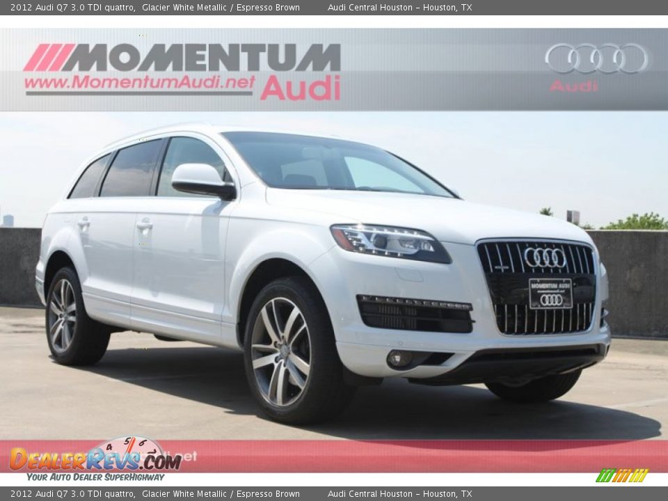 2012 Audi Q7 3.0 TDI quattro Glacier White Metallic / Espresso Brown Photo #1