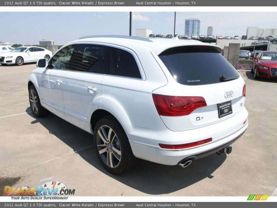 2012 Audi Q7 3.0 TDI quattro Glacier White Metallic / Espresso Brown Photo #7