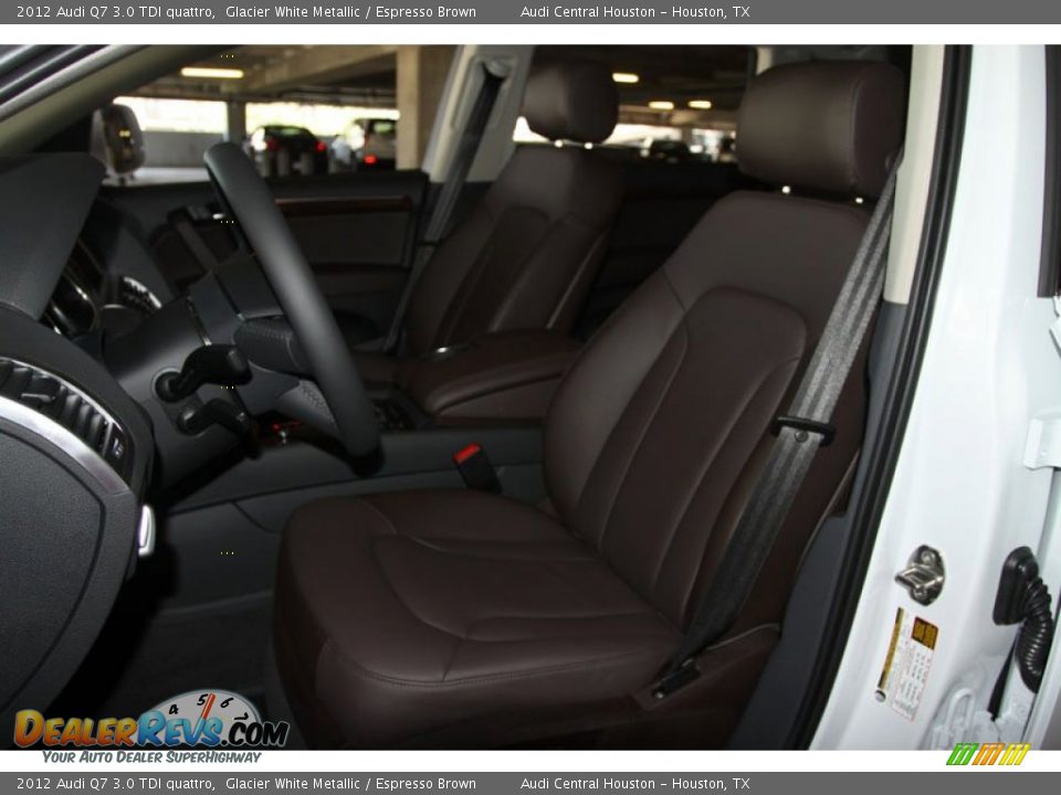 2012 Audi Q7 3.0 TDI quattro Glacier White Metallic / Espresso Brown Photo #13