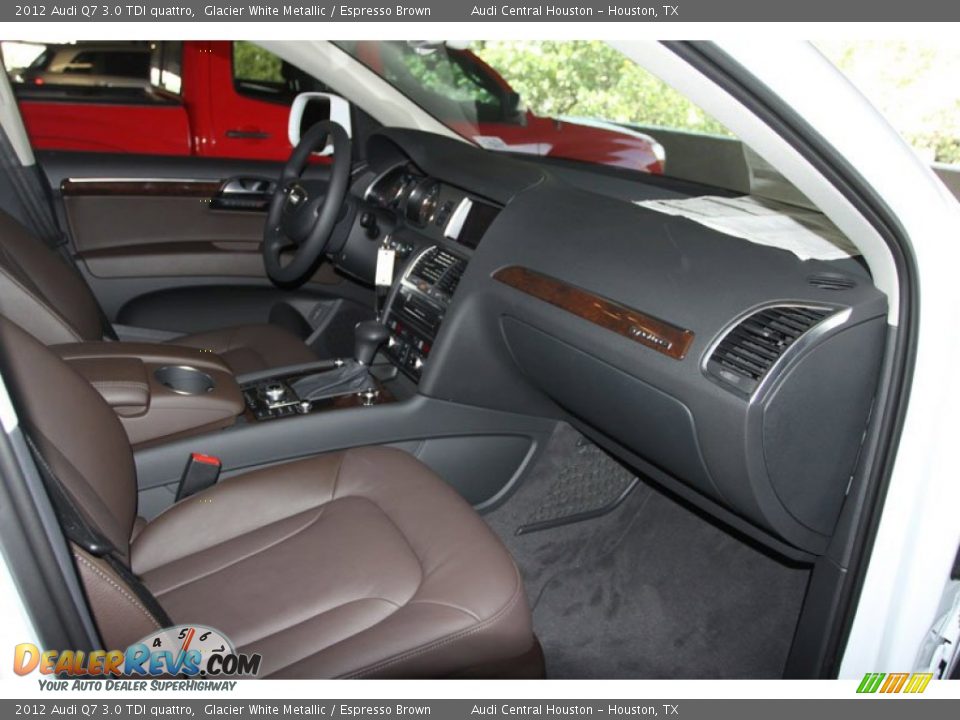 Espresso Brown Interior - 2012 Audi Q7 3.0 TDI quattro Photo #28