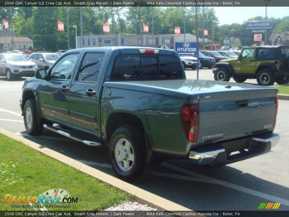 2006 GMC Canyon SLE Crew Cab 4x4 Stealth Gray Metallic / Dark Pewter Photo #9