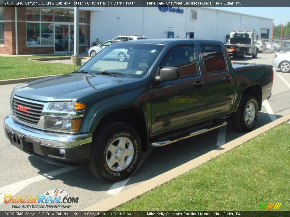 2006 GMC Canyon SLE Crew Cab 4x4 Stealth Gray Metallic / Dark Pewter Photo #11