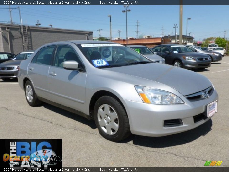 2007 Honda Accord LX Sedan Alabaster Silver Metallic / Gray Photo #1