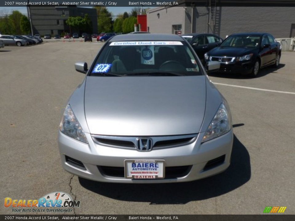 2007 Honda Accord LX Sedan Alabaster Silver Metallic / Gray Photo #2