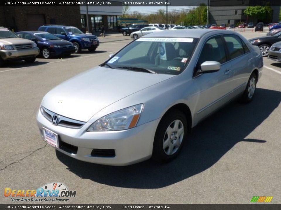 2007 Honda Accord LX Sedan Alabaster Silver Metallic / Gray Photo #3