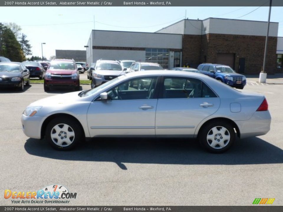 2007 Honda Accord LX Sedan Alabaster Silver Metallic / Gray Photo #4