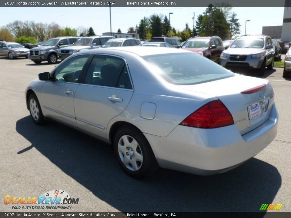 2007 Honda Accord LX Sedan Alabaster Silver Metallic / Gray Photo #5