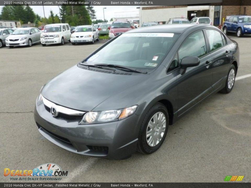 2010 Honda Civic DX-VP Sedan Polished Metal Metallic / Gray Photo #3