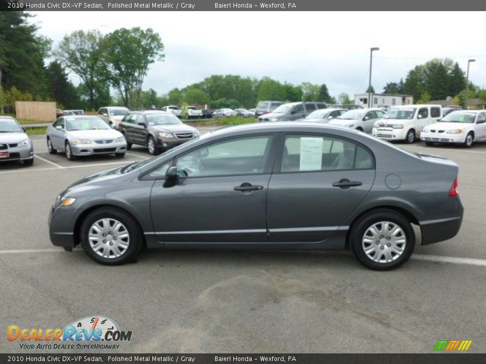 2010 Honda Civic DX-VP Sedan Polished Metal Metallic / Gray Photo #4