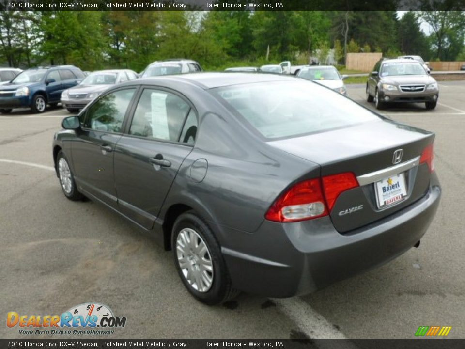 2010 Honda Civic DX-VP Sedan Polished Metal Metallic / Gray Photo #5