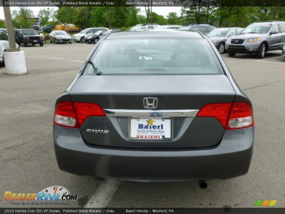 2010 Honda Civic DX-VP Sedan Polished Metal Metallic / Gray Photo #6