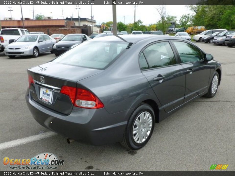 2010 Honda Civic DX-VP Sedan Polished Metal Metallic / Gray Photo #7