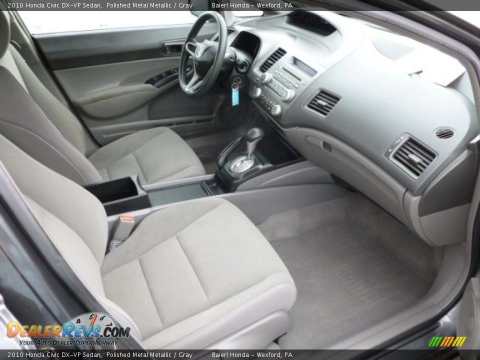 2010 Honda Civic DX-VP Sedan Polished Metal Metallic / Gray Photo #10