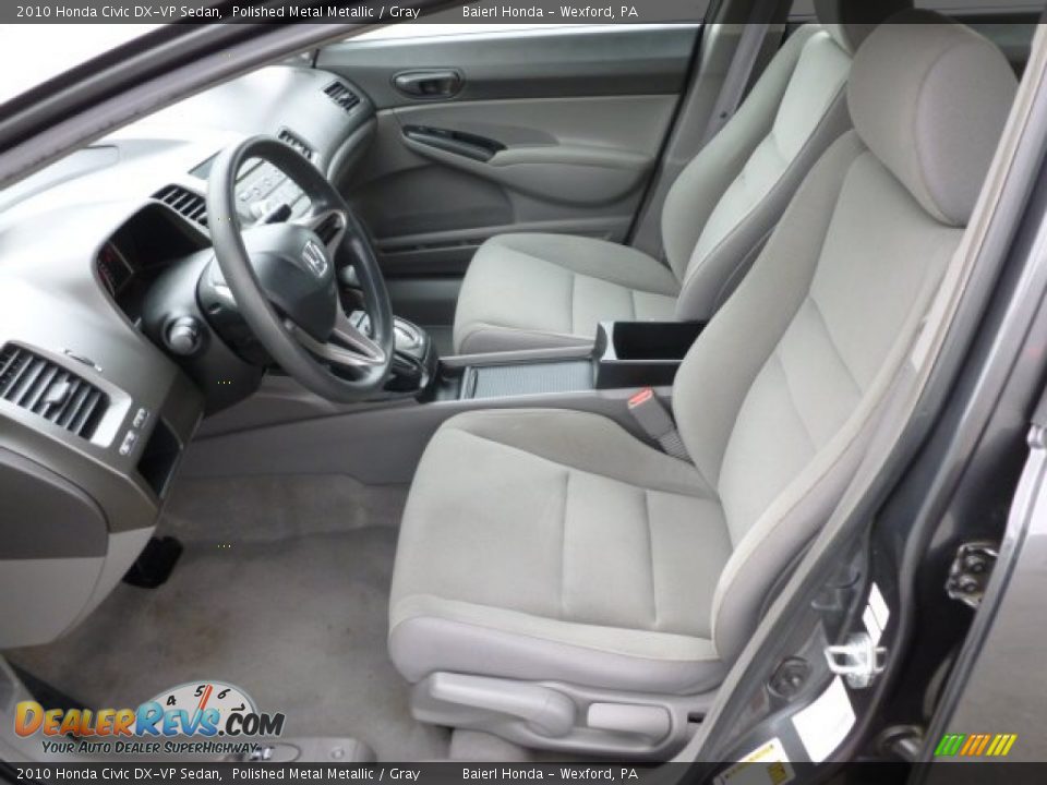 2010 Honda Civic DX-VP Sedan Polished Metal Metallic / Gray Photo #15