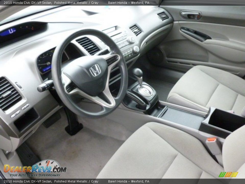 2010 Honda Civic DX-VP Sedan Polished Metal Metallic / Gray Photo #16