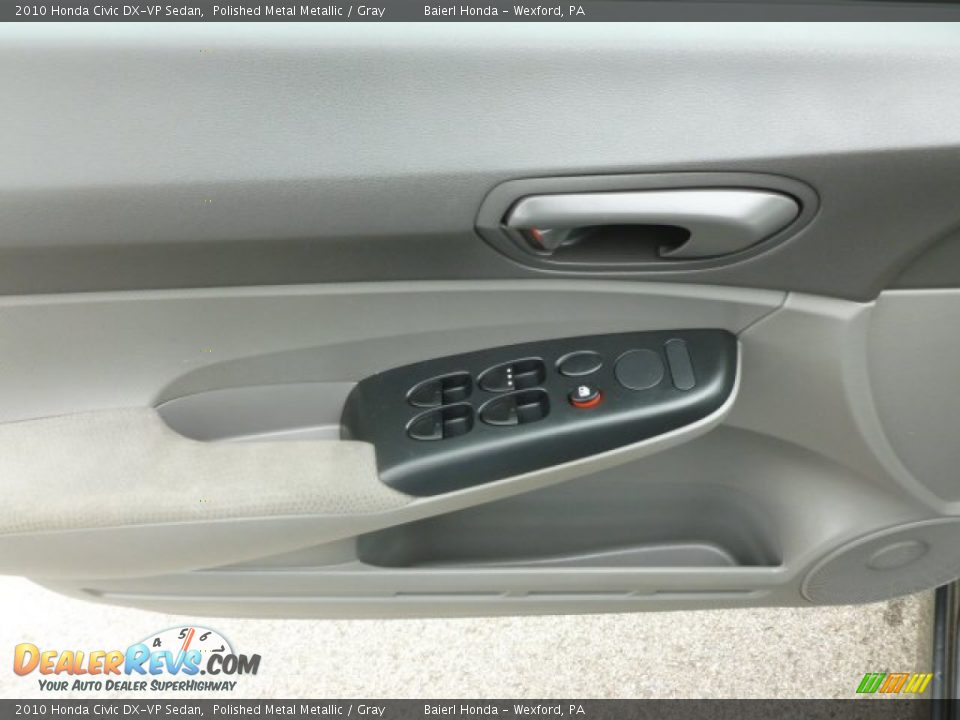 2010 Honda Civic DX-VP Sedan Polished Metal Metallic / Gray Photo #17