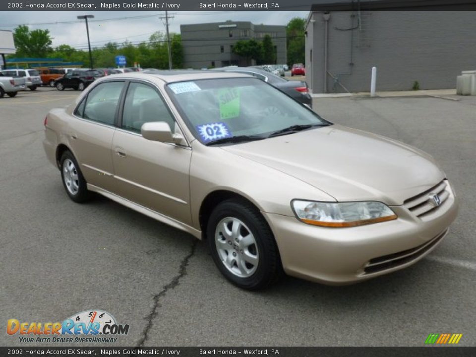 2002 Honda Accord EX Sedan Naples Gold Metallic / Ivory Photo #1