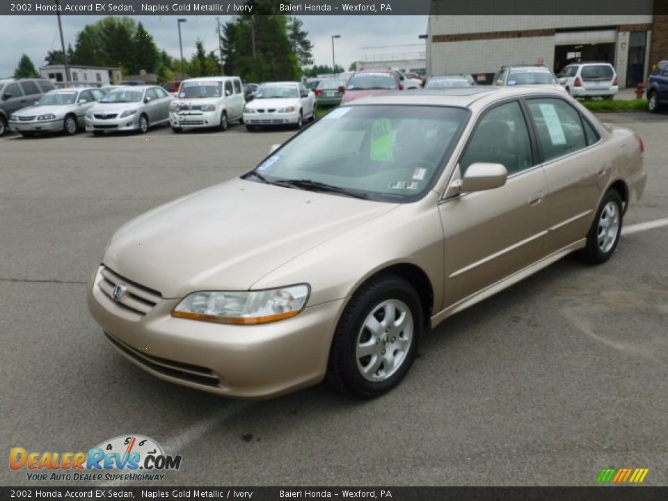 2002 Honda Accord EX Sedan Naples Gold Metallic / Ivory Photo #3