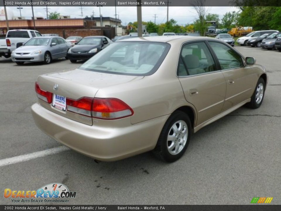 2002 Honda Accord EX Sedan Naples Gold Metallic / Ivory Photo #7