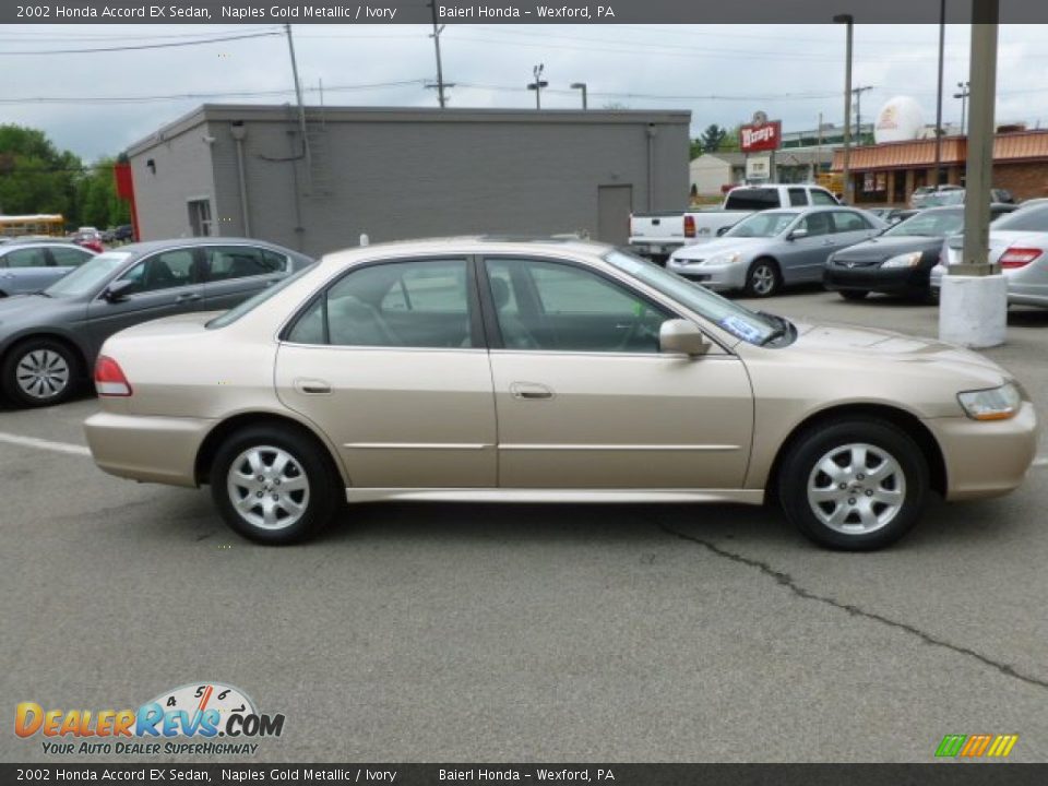 2002 Honda Accord EX Sedan Naples Gold Metallic / Ivory Photo #8